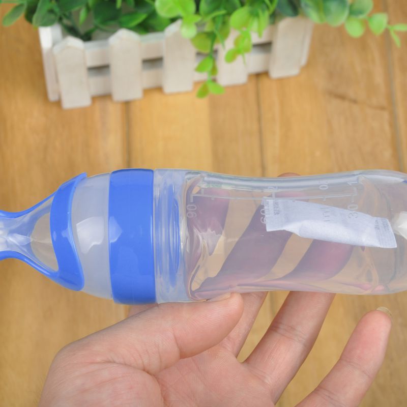Silicon Baby Spoon Feeder Bottle Feeding