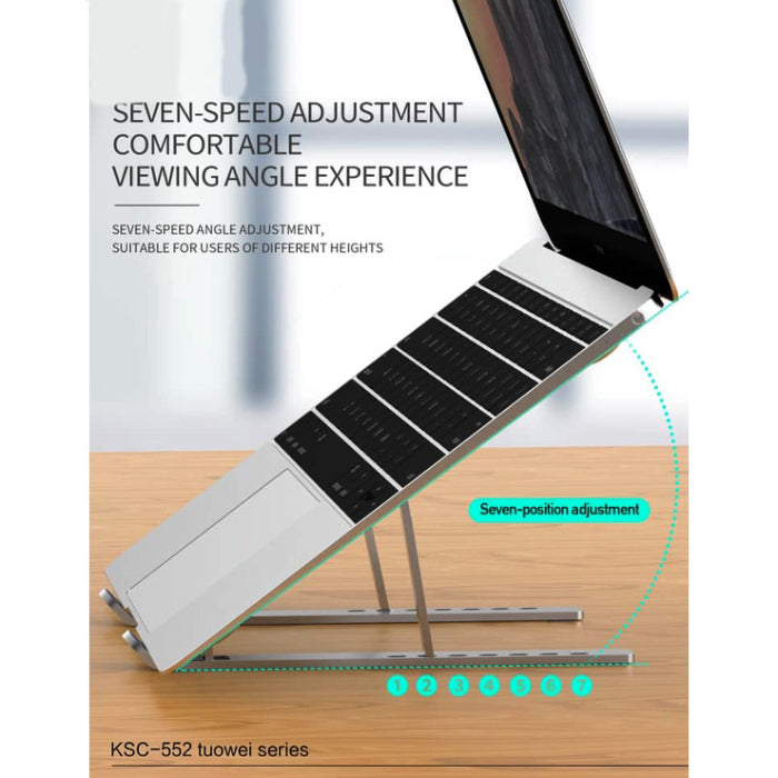 Aluminium Lightweight Laptop Stand With 7 Adjustable Height Levels
