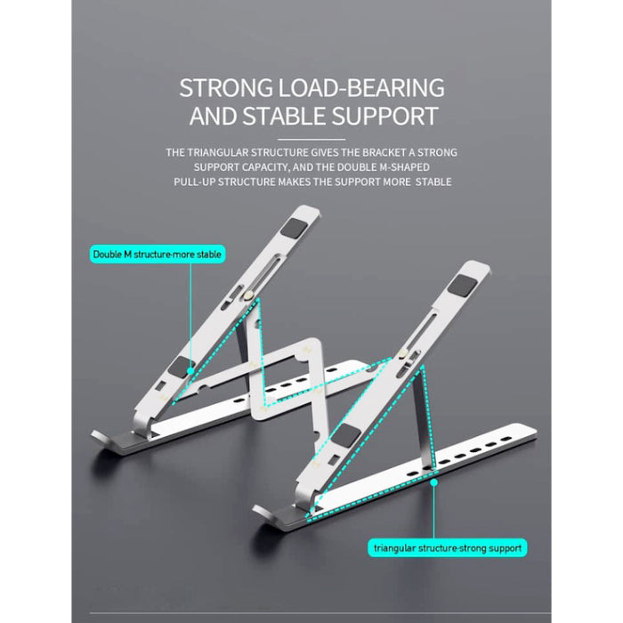 Aluminium Lightweight Laptop Stand With 7 Adjustable Height Levels