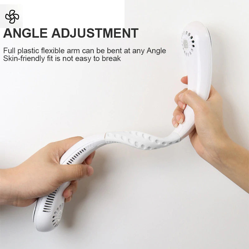 Mini 360° Portable USB Rechargeable Leafless Hanging Neck Fan