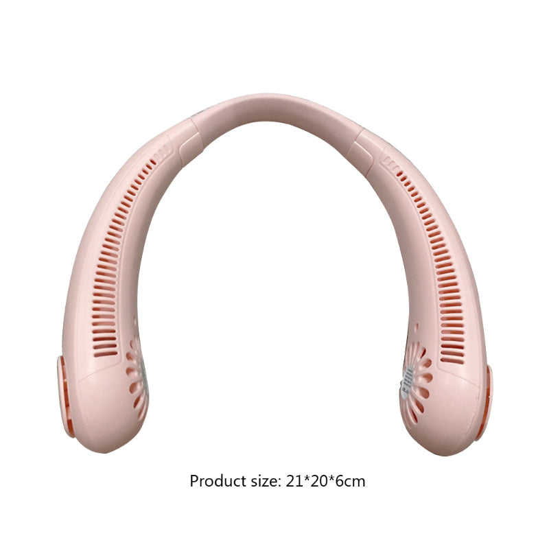 Mini 360° Portable USB Rechargeable Leafless Hanging Neck Fan